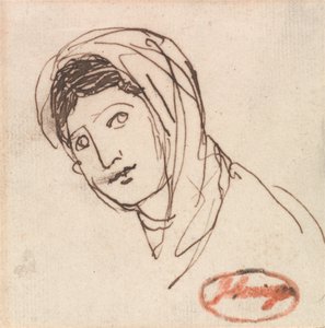 Et kvinnelig hode av George Romney